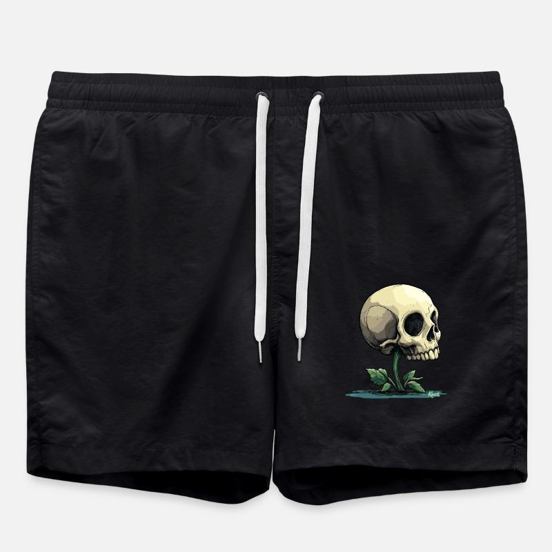 Skull Plant - Swim Trunks - black