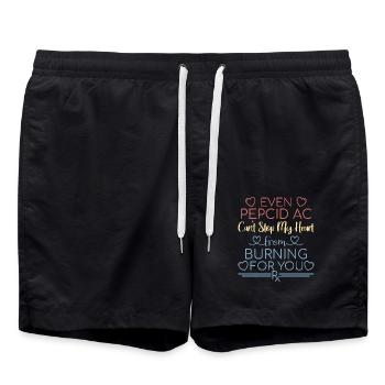 Apotheke Valentinstag Can't stop my Heart - Badeshorts - Schwarz - Vorne - AI Model Male 185 light (185cm)
