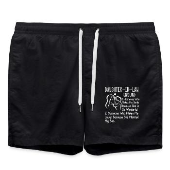 Daughter in law Definition Funny Father's Day - Swim Trunks - black - Front - AI Model Male 185 light (185cm)