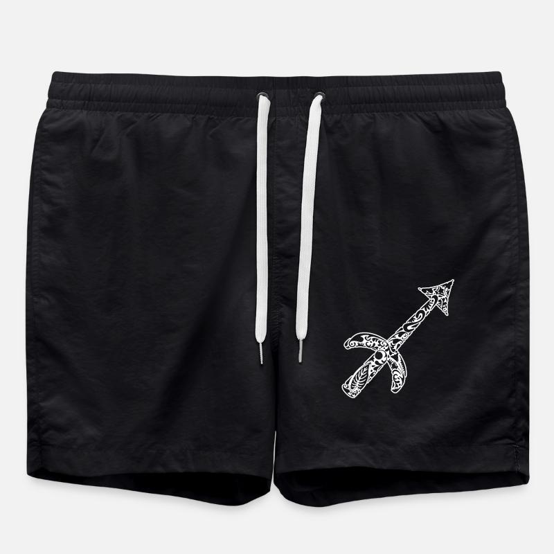 Sagittarius Zodiac Horoscope - Swim Trunks - black