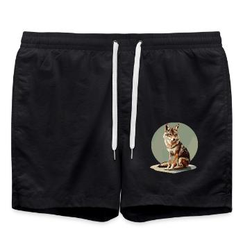 Schakale Schakal - Badeshorts - Schwarz - Vorne - AI Model Male 185 light (185cm)