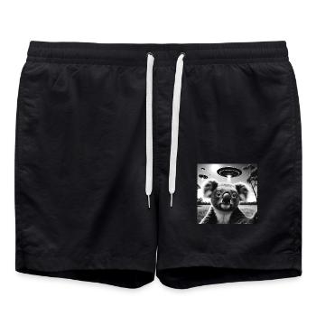 Koala kaola Selfie graphique drôle avec des OVNI Bizarre A - Short de bain - noir - Devant - AI Model Male 185 light (185cm)