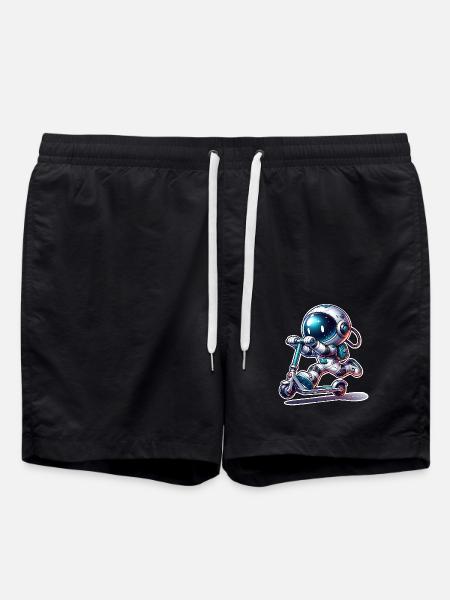 E-Scooter E-Roller Astronaut Scooter - Swim Trunks - black