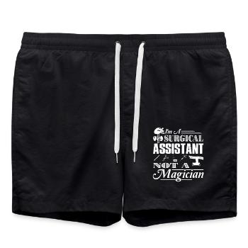 Surgical Assistant Is Not A Magician - Swim Trunks - black - Front - AI Model Male 185 light (185cm)