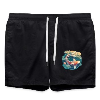 Koi Koi Carpe - Short de bain - noir - Devant - AI Model Male 185 light (185cm)