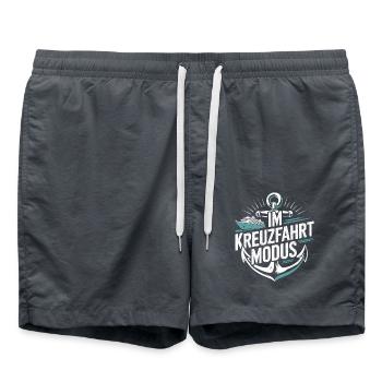 En mode croisière |Navire de croisière - Short de bain - charbon - Devant - AI Model Male 185 light (185cm)