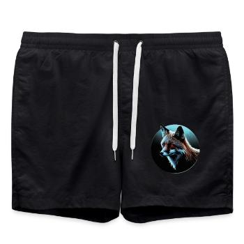 Drôle Renard Renard Art Animal Nature Animaux Animaux Sauvages - Short de bain - noir - Devant - AI Model Male 185 light (185cm)