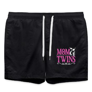 Mother's Day Mom Of Twins - Swim Trunks - black - Front - AI Model Male 185 light (185cm)