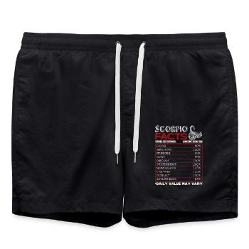 Scorpio Facts Horoscope Sign Of Zodiac - Swim Trunks - black - Front - AI Model Male 185 light (185cm)