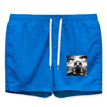 Tortue de mer Selfie graphique drôle avec des OVNI Bizarre A - Short de bain - cobalt blue - Devant