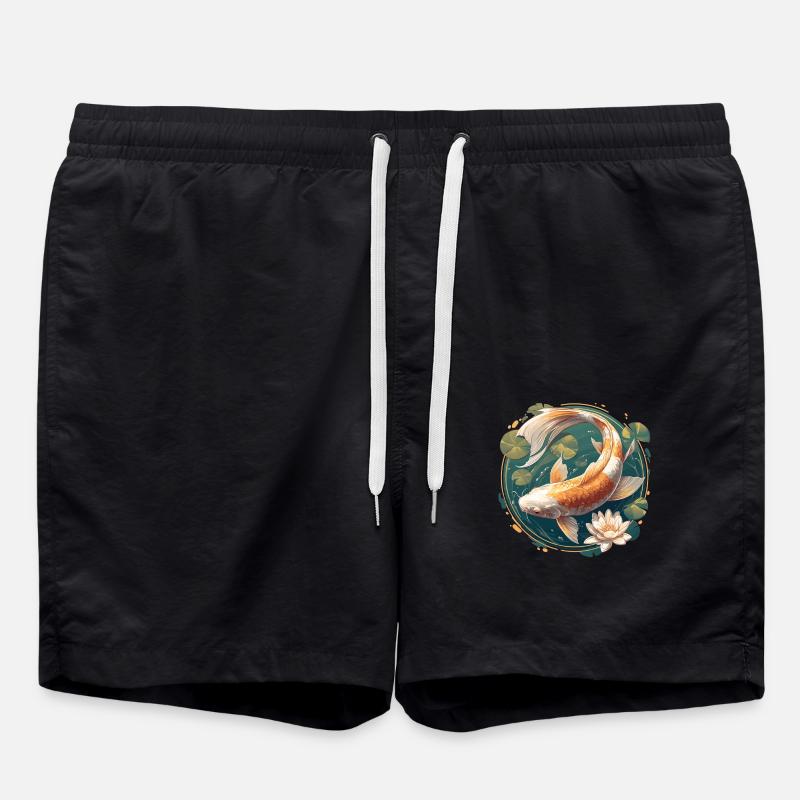 Koi Koi Carp - Swim Trunks - black