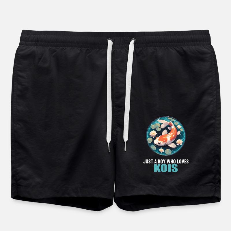 Koi Koi Carp - Swim Trunks - black