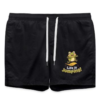 FROSCH - Badeshorts - Schwarz - Vorne - AI Model Male 185 light (185cm)