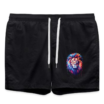 Lion Lover Faune Safari Art Lion Coloré - Short de bain - noir - Devant - AI Model Male 185 light (185cm)