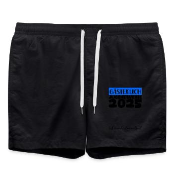 Jugendweihe 2025 Gästebuch Geschenk Mädchen Jungen - Badeshorts - Schwarz - Vorne - AI Model Male 185 light (185cm)