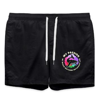 Whale Watching My Passion My Whale Marine Animal - Badeshorts - Schwarz - Vorne - AI Model Male 185 light (185cm)
