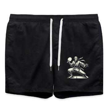 Ninja Table Tennis Fighter Ping Pong Master - Swim Trunks - black - Front - AI Model Male 185 light (185cm)