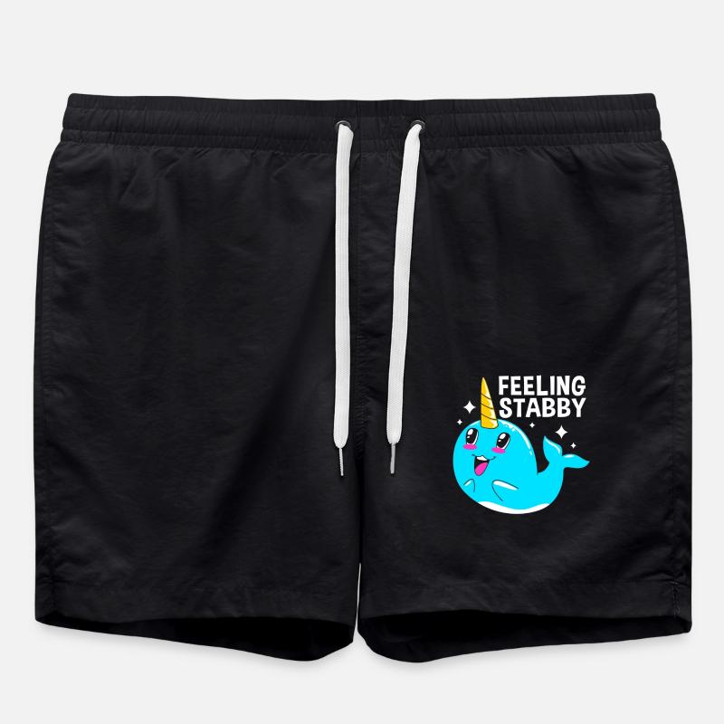Narwal - Badeshorts - Schwarz