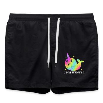 Narwhal - Swim Trunks - black - Front - AI Model Male 185 light (185cm)