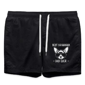 Chihuahua Saying Dad Funny Chihuahua Gift - Swim Trunks - black - Front - AI Model Male 185 light (185cm)