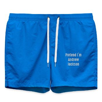 Tu so, als wäre ich Andrew Jackson Lustiges Kostüm 7. Presi - Badeshorts - Cobalt blue - Vorne