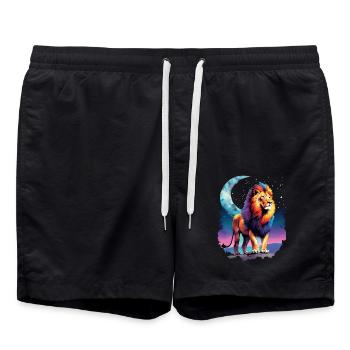 Lion Lover Faune Safari Art Lion Coloré - Short de bain - noir - Devant - AI Model Male 185 light (185cm)