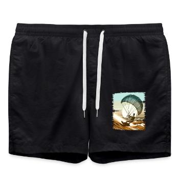 Kitesurfing Kitesurf Kitesurfer Kiteboard - Short de bain - noir - Devant - AI Model Male 185 light (185cm)