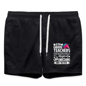 5th Grade Teacher 5th Grade Teachers Are Fabulous - Swim Trunks - black - Front - AI Model Male 185 light (185cm)