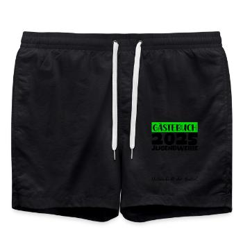 Jugendweihe 2025 Livre d’or Cadeau Filles Garçons - Short de bain - noir - Devant - AI Model Male 185 light (185cm)
