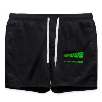 Jugendweihe 2025 Gästebuch Geschenk Mädchen Jungen - Badeshorts - Schwarz - Vorne - AI Model Male 185 light (185cm)