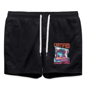 Certified Concert Junkie 15 - Badeshorts - Schwarz - Vorne - AI Model Male 185 light (185cm)