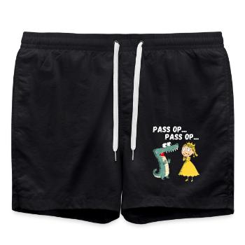 Carnaval Cologne Princesse Crocodile Kölle Alaaf - Short de bain - noir - Devant - AI Model Male 185 light (185cm)