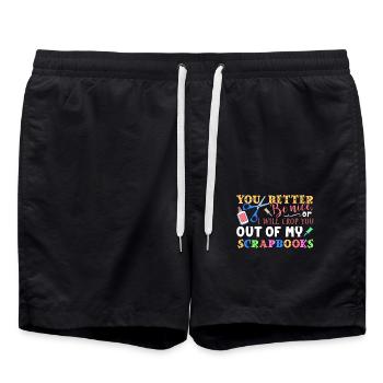 Scrapbooking Crop You Out Scrapbooking - Swim Trunks - black - Front - AI Model Male 185 light (185cm)