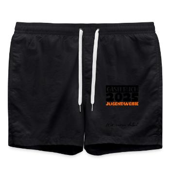 Jugendweihe 2025 Livre d’or Cadeau Filles Garçons - Short de bain - noir - Devant - AI Model Male 185 light (185cm)