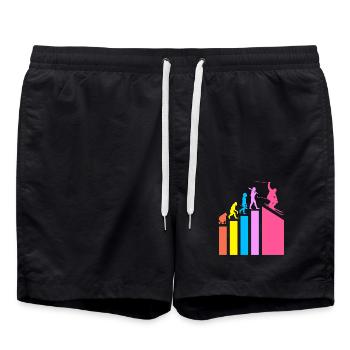 Ski Ski Holiday - Swim Trunks - black - Front - AI Model Male 185 light (185cm)