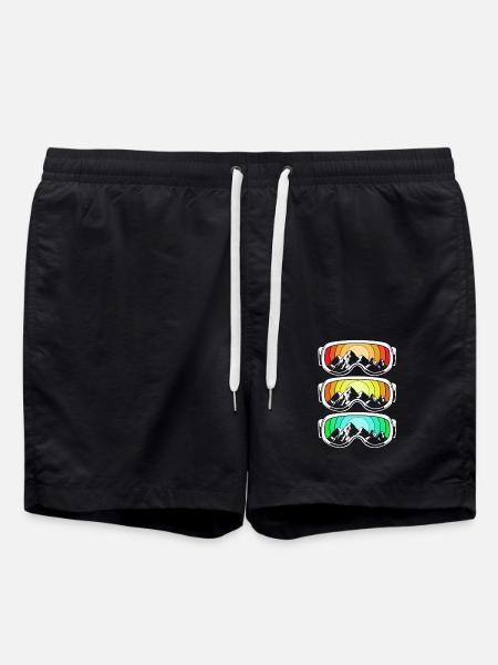 Ski Skiurlaub - Badeshorts - Schwarz