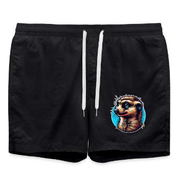 Suricate - Short de bain - noir - Devant - AI Model Male 185 light (185cm)