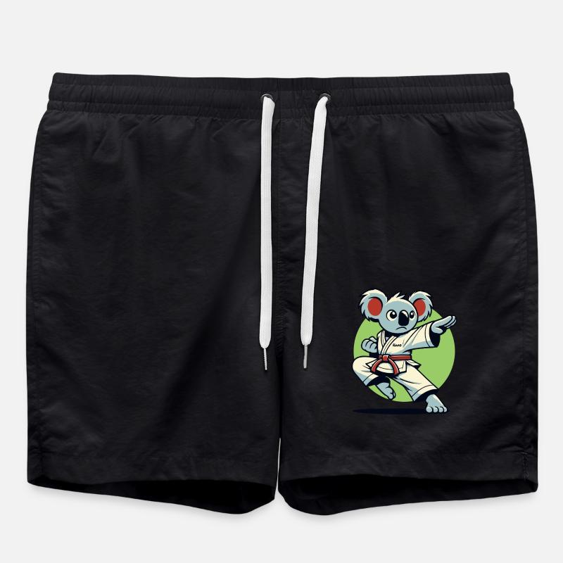 Karate-Koala – Kung-Fu-Kämpfer - Badeshorts - Schwarz