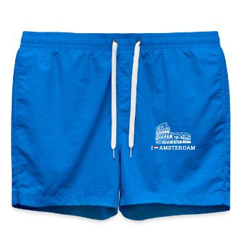 I Love Netherlands Amsterdam Heart Flag Colosseum - Swim Trunks - cobalt blue - Front