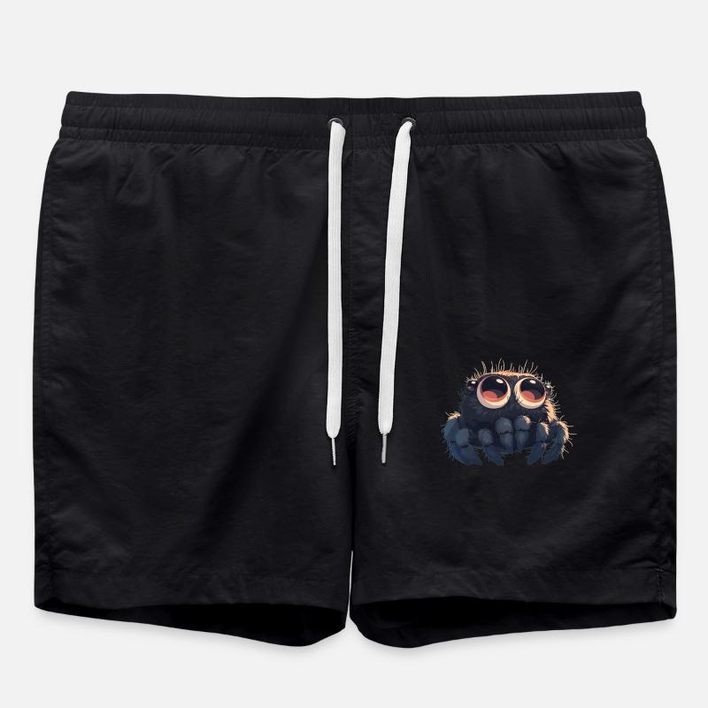 Jumping Spider Springspinnen Springspinne - Swim Trunks - black