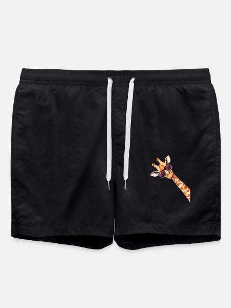 Sjove giraf solbriller - Badeshorts - sort
