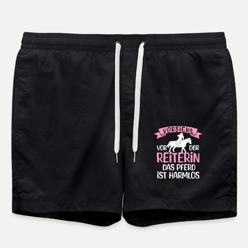 Attention au cavalier - Short de bain - noir