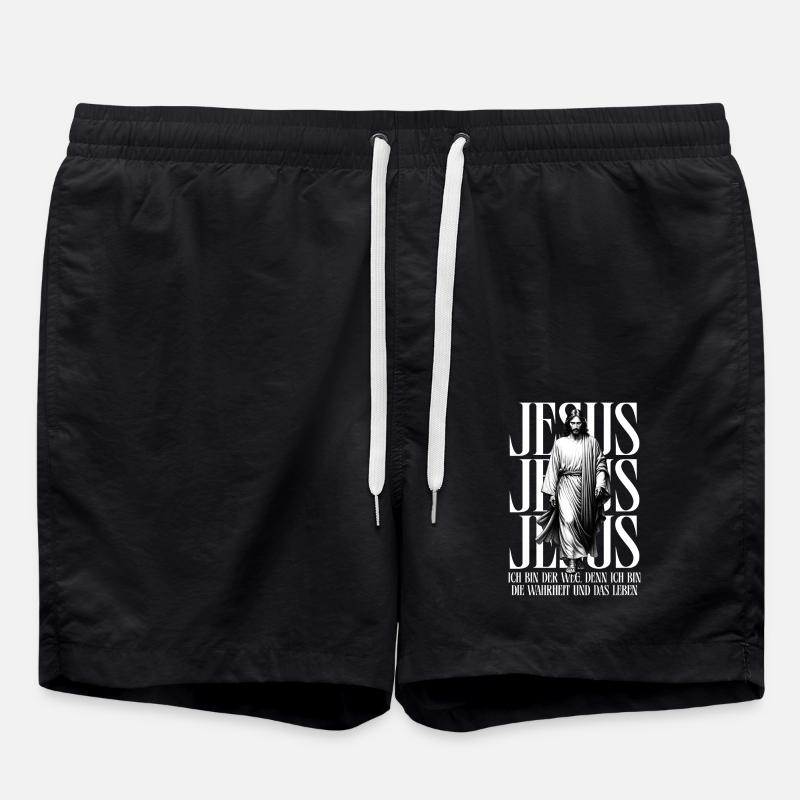 Jesus the Way - Swim Trunks - black