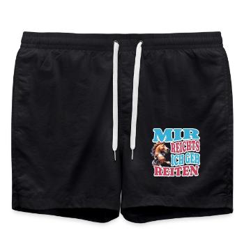 I've had enough riding - Swim Trunks - black - Front - AI Model Male 185 light (185cm)