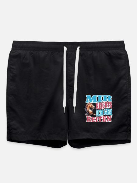 Mir reicht's Reiten - Badeshorts - Schwarz