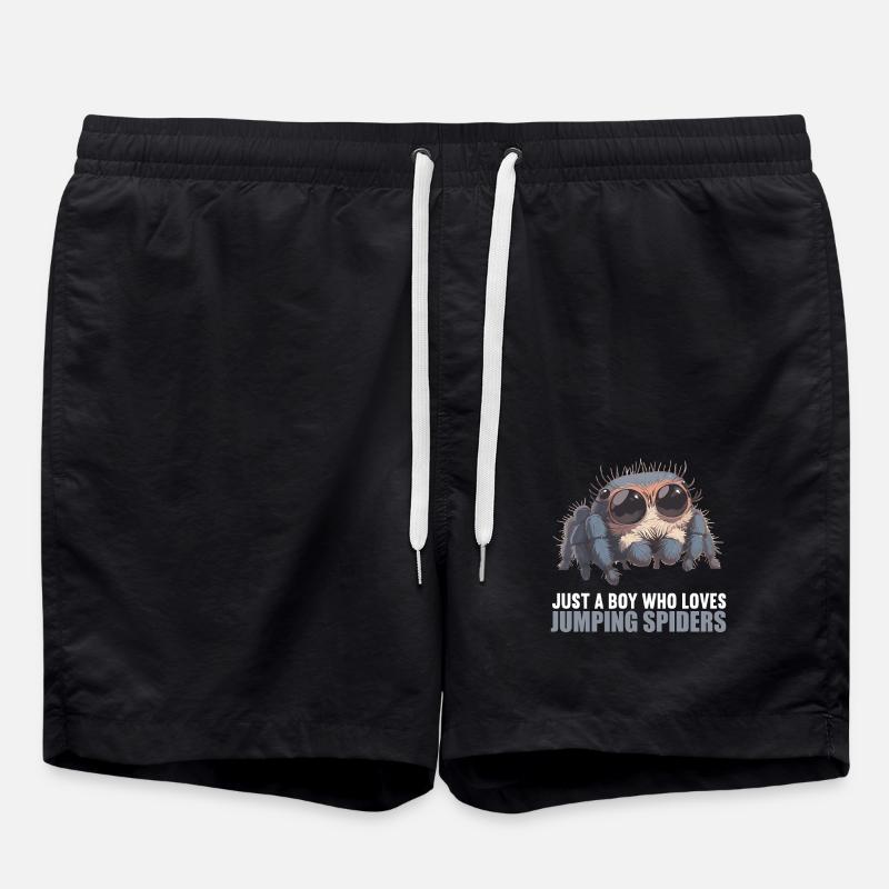 Jumping Spider Springspinnen Springspinne - Swim Trunks - black
