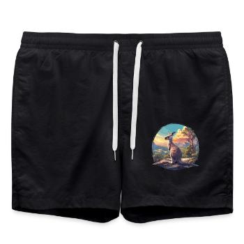 Kangaroos Kangaroo - Swim Trunks - black - Front - AI Model Male 185 light (185cm)