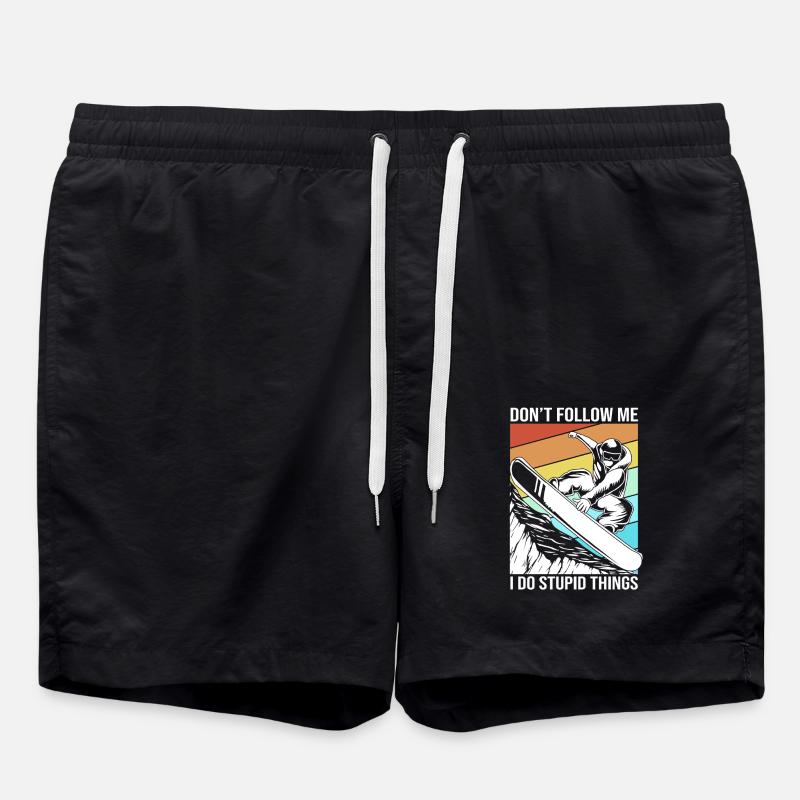 Snowboard Snowboard Vacances snowboard Snowboarders - Short de bain - noir