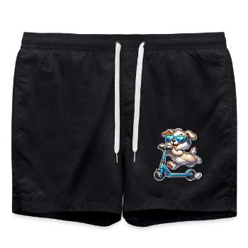 Tretroller E-Scooter E-Roller - Badeshorts - Schwarz - Vorne - AI Model Male 185 light (185cm)