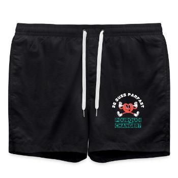I'm perfect, why change? - Swim Trunks - black - Front - AI Model Male 185 light (185cm)
